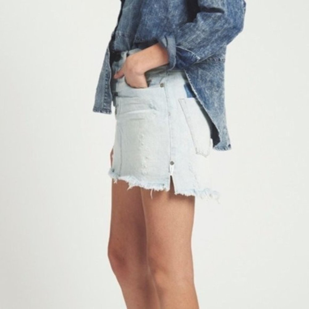 NWT One Teaspoon • High-Waist Denim Mini Skirt, 29 - Picture 6 of 16